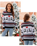 Elk Jacquard Christmas Sweater