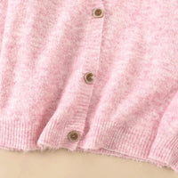 Wool Blend Soft Knitted Short Cardigan