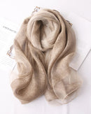 Lightweight Silk Wool Knit Shawl