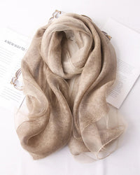 Lightweight Silk Wool Knit Shawl