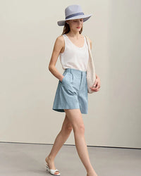 Casual Loose Jacquard Cotton Shorts