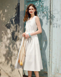 Sleeveless Fashion Waist-Defining Dress