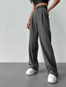 High Waist Pleated Wide Leg Pants