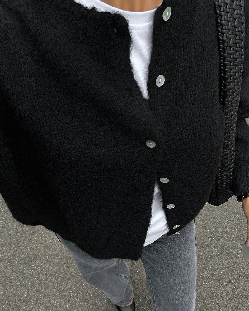 Button Front Knit Cardigan Sweater