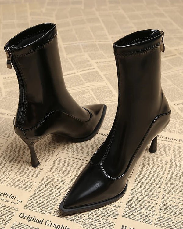 Fashion Party Pointed-Toe High-Heeled Ankle Boots