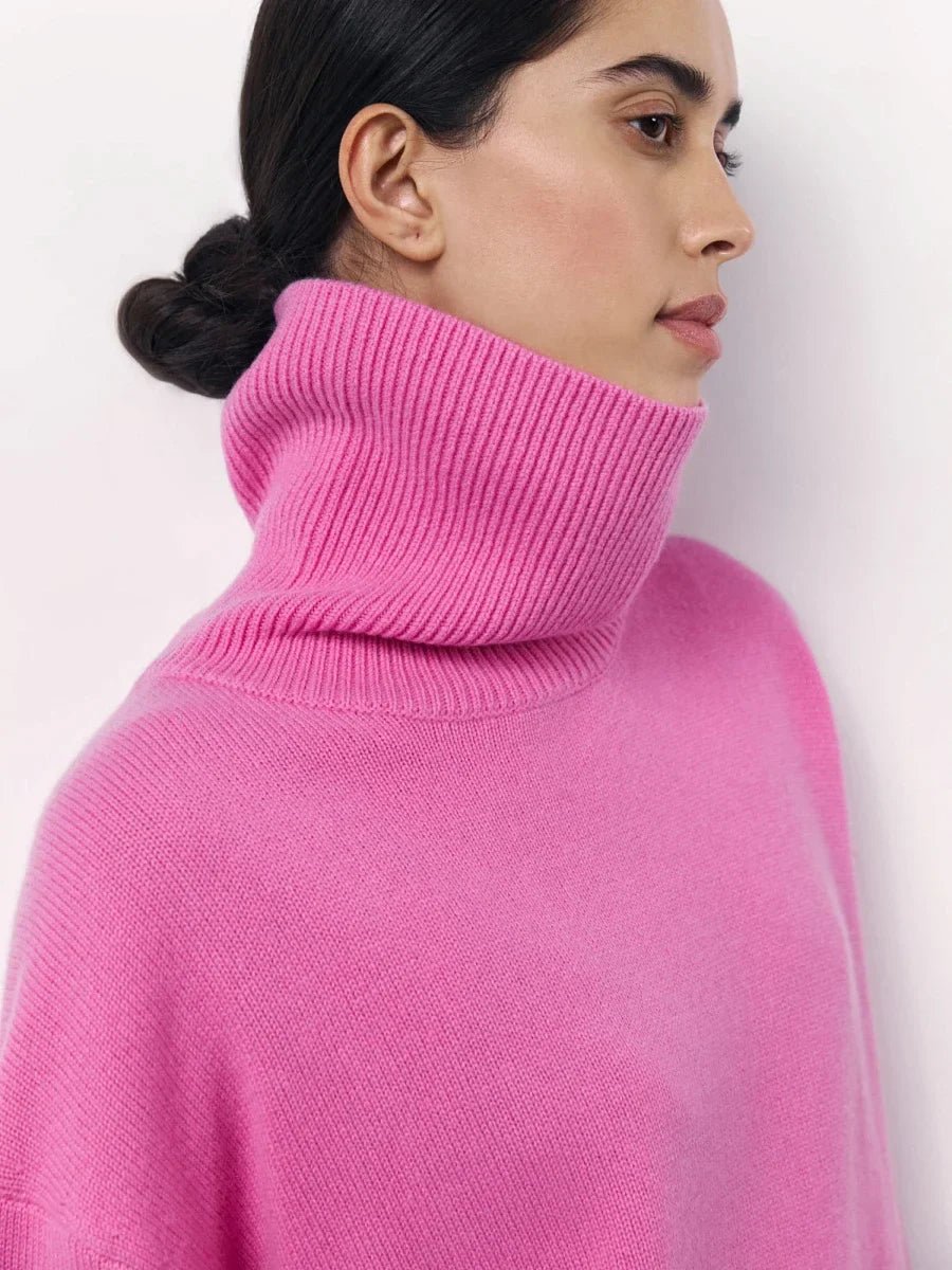 Turtleneck Oversized Knitted Pullover