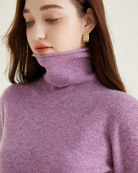 Merino Wool Half-Sleeve Turtleneck