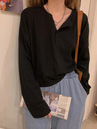 Button Design Long Sleeve Shirt