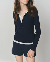 New Style Faux Two-Piece Collared Knit Sweater