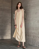 Elegant Backless Sleeveless Loose Robe Dress