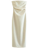 Ruffled Off-The-Shoulder And Backless Dress