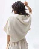 Stylish V-Neck Loose-Fitting Pure Cotton T-Shirt