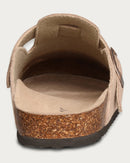 Suede Platform Cork Insole Slippers