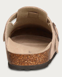 Suede Platform Cork Insole Slippers