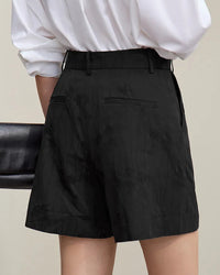Casual Loose Jacquard Cotton Shorts