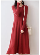 Merino Wool Knitted Sweater Dress