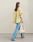 Loose-Fitting Casual Striped Embroidered Shirt