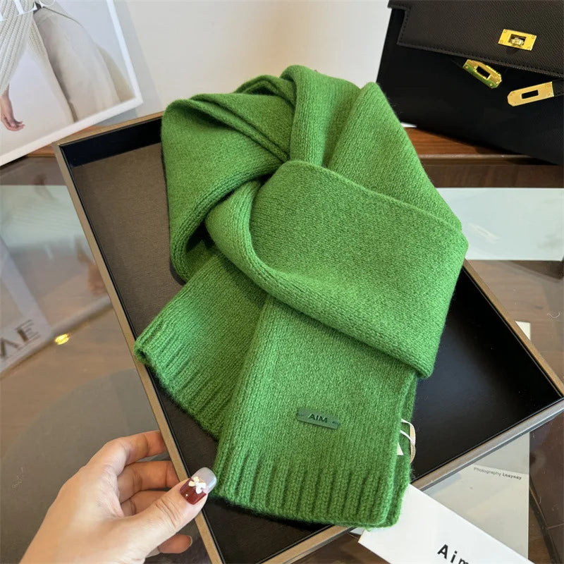 Women's Solid-Color Wool Scarf