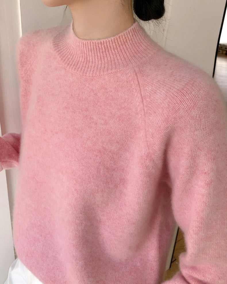 Pure Cashmere Half-Turtleneck Pullover