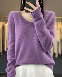 Merino Wool V-Neck Pullover