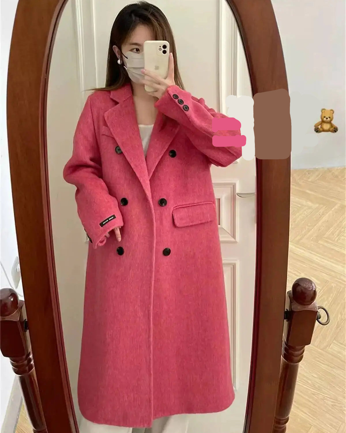 Longline Wool Cashmere Blend Coat