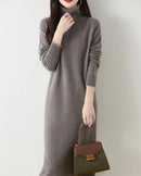 Merino Wool Turtleneck Knit Dress