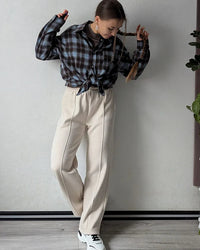 Classic Plaid Relaxed Longline Shirt