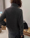Soft Cashmere Buttoned Knit Cardigan