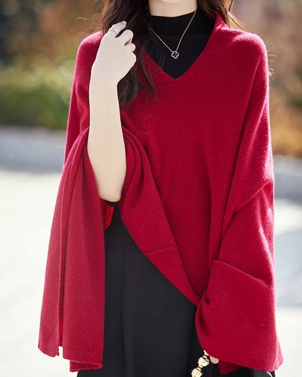 Solid Color Oversized Wool Pashmina Shawl