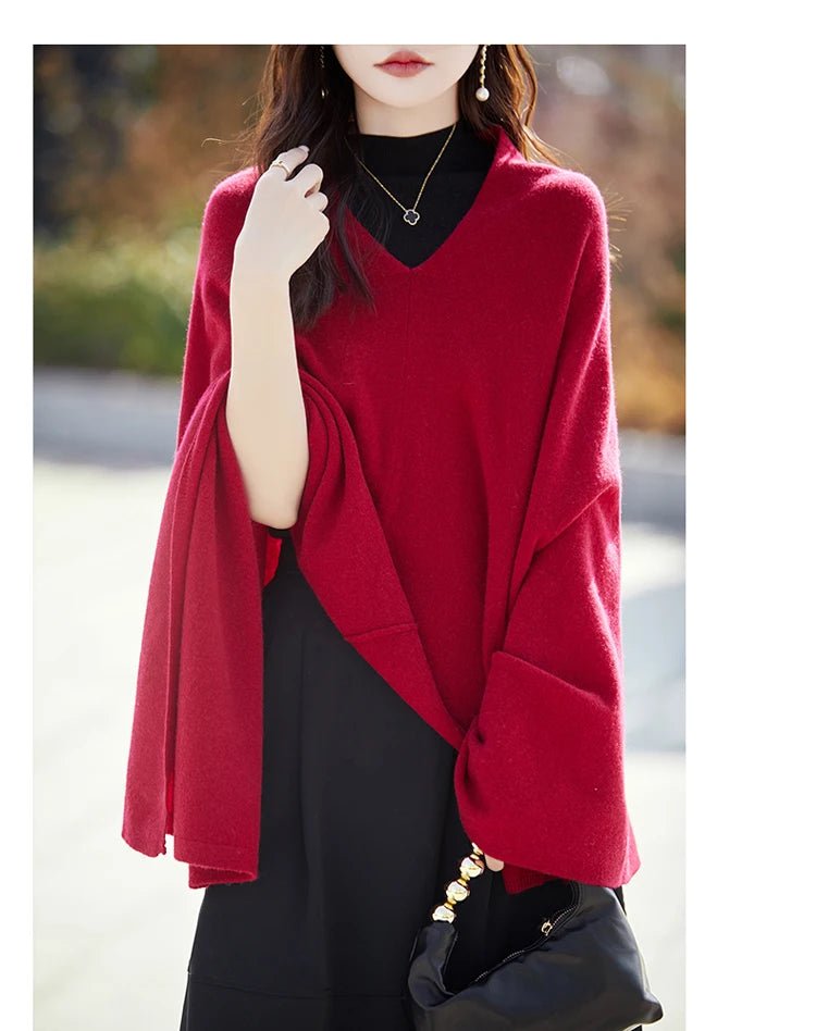 Solid Color Oversized Wool Pashmina Shawl