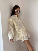 Cotton long sleeves Shirt & Shorts Set