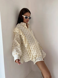 Cotton long sleeves Shirt & Shorts Set