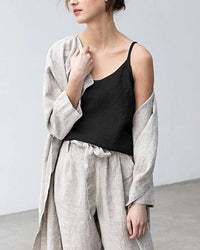 Cotton And Linen V-Neck Camisole