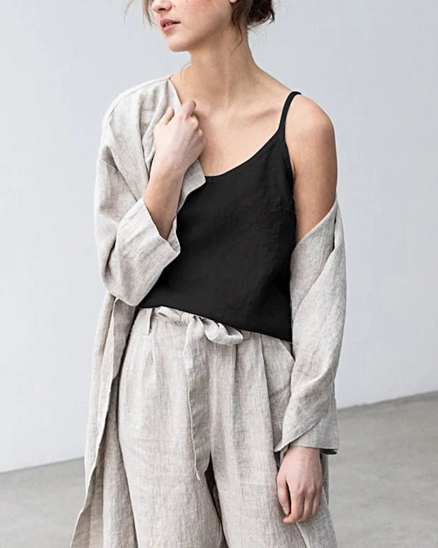 Cotton And Linen V-Neck Camisole