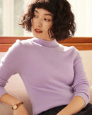 Cashmere Turtleneck Pullover Slim-Fit Knit Sweater