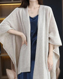 Plus-Size Wool Casual Cardigan Shawl