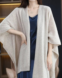 Plus-Size Wool Casual Cardigan Shawl