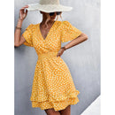 V-Neck Floral Mini Dress