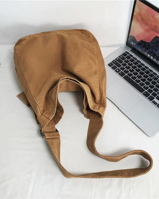 Soft Canvas Crossbody Shoulder Bag