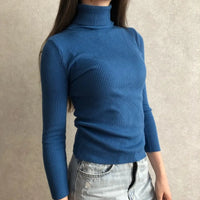 Knitted Basic Turtleneck Sweaters