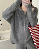Merino Wool Hooded Knit Set