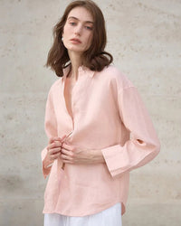 Retro Single-Breasted Collar Loose Shirt