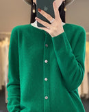 Pure Wool O-Neck Cardigan