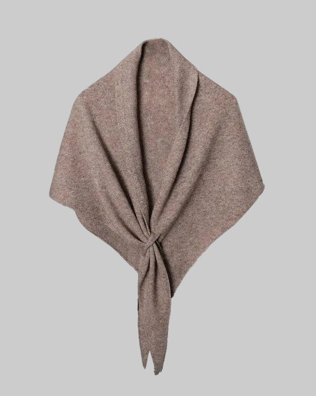Knitted Wool Blend Shoulder Wrap Shawl