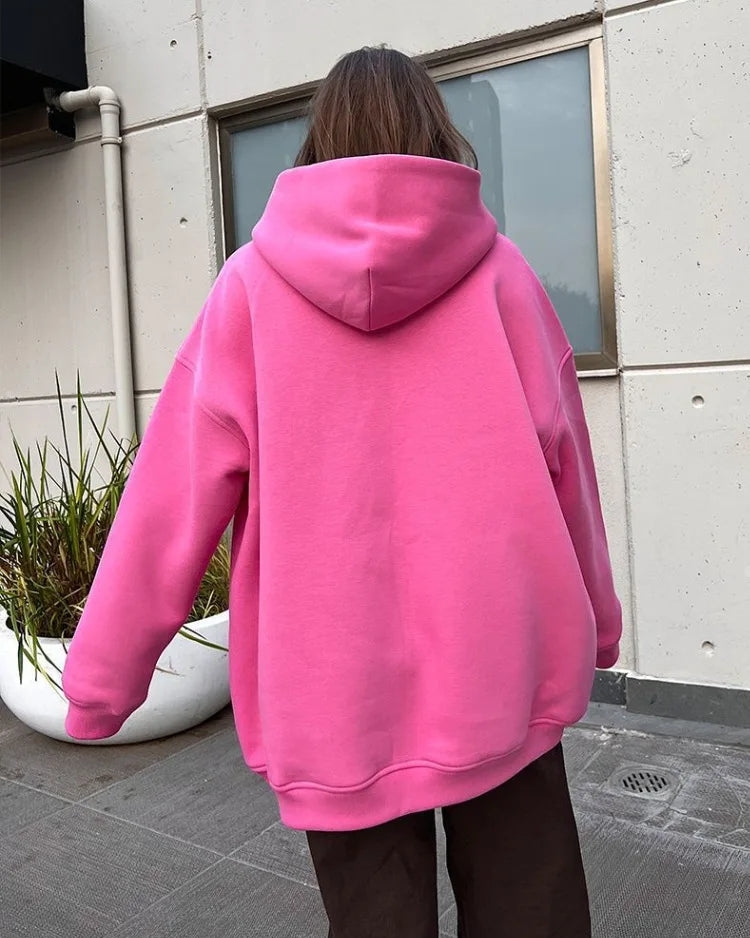 Fleece Oversized Hoodie Sweatshirt