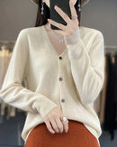 Merino Wool V-Neck Cardigan