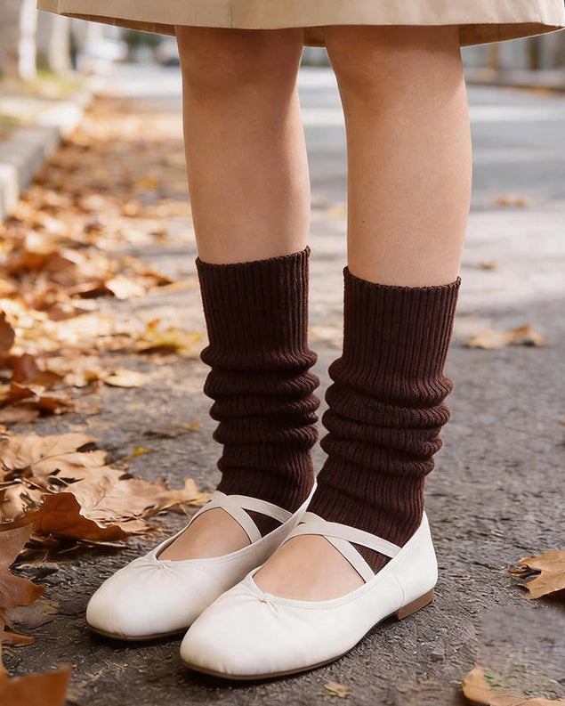 Wool Cashmere Knit Leg Warmers