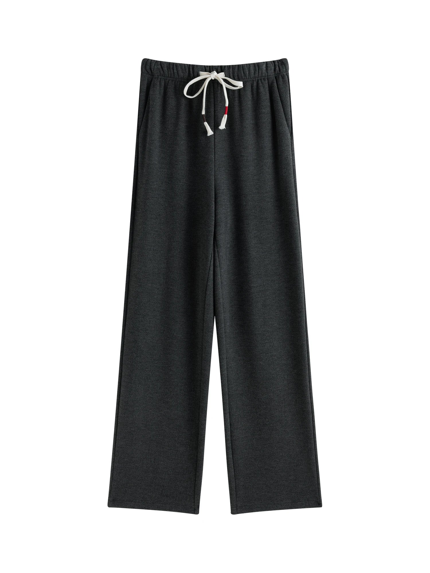 Drawstring Waist Wool Blended Pants