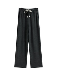 Drawstring Waist Wool Blended Pants