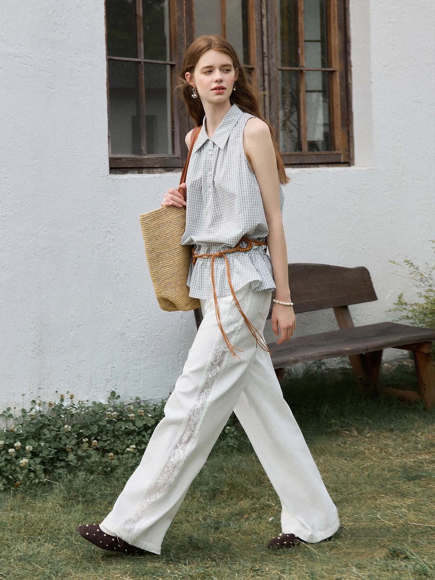 Ruching Detail Textured Blouse